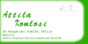 attila komlosi business card